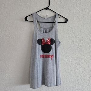 Bella Canvas Gray Tank Top with Black and Red Design